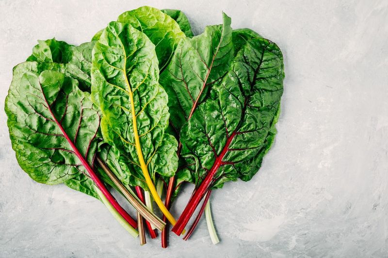 Swiss chard leaves